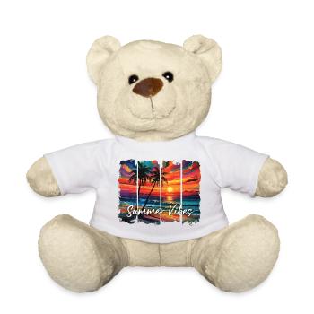Summer Vibes Fun Quote Graphic - Teddy Bear - white - Front