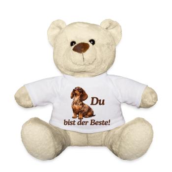 DackelLiebe: Du bist der Beste - Teddy - Weiß - Vorne
