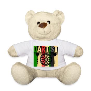 DARTIST Colored Darts Character - Teddy Bear - white - Front