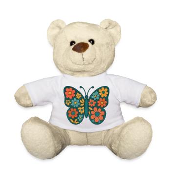 Blumenbunt-Schmetterling - Teddy - Weiß - Vorne