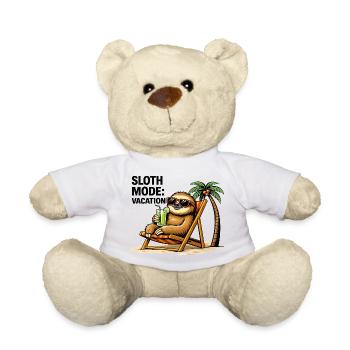Sloth Mode Vacation - Teddy Bear - white - Front