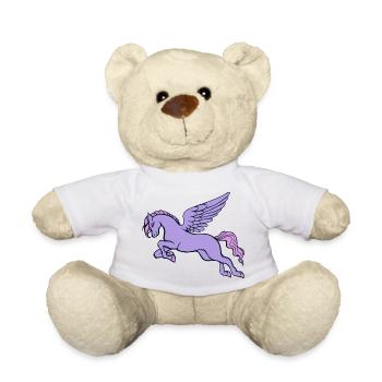 Licorne Ailée Lavande - Nounours - blanc - Devant