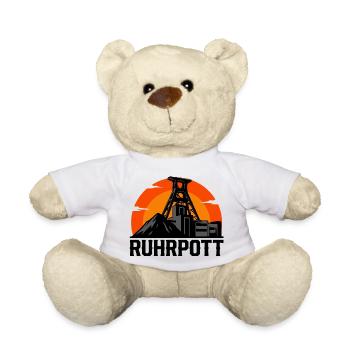 Klassisches Ruhrpott Hoodie, Shirt, Tassen Design - Teddy - Weiß - Vorne