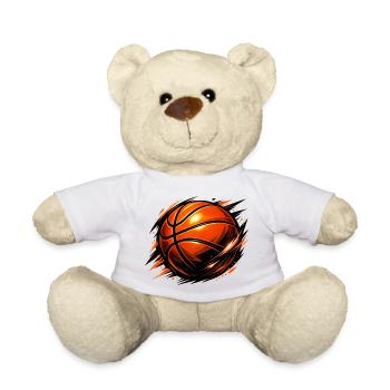 Basketball – Basketballdesign - Teddy - Weiß - Vorne
