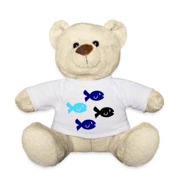 Fische Silhouette - Teddy - Weiß - Vorne