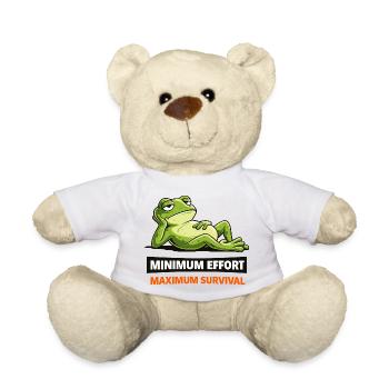 Frog Chill: Minimum Effort - Teddy Bear - white - Front