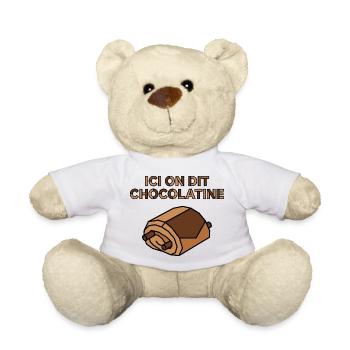 Ici on dit chocolatine viennoiserie Sud-Ouest - Nounours - blanc - Devant