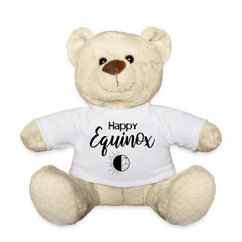 Happy Equinox Easter Ostara Spring Equinox - Teddy Bear - white - Front