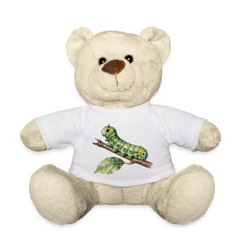 Papilio Caterpillar Swallowtail on Branch - Teddy Bear - white - Front