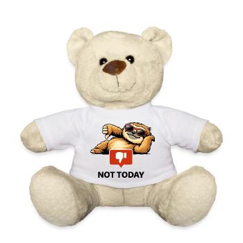 Thumbs-Down Sloth in Sunglasses - Teddy Bear - white - Front
