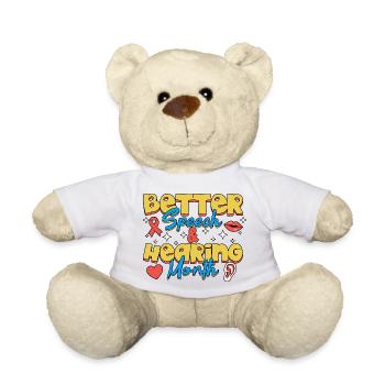 SLP Besseres Bewusstsein für Sprach- und Hörbewusstsein - Teddy - Weiß - Vorne