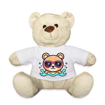 Teddy Bear Beach Pink Glasses - Teddy Bear - white - Front