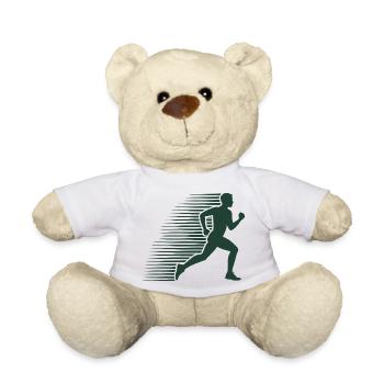 Laufsilhouette im Sprint - Teddy - Weiß - Vorne