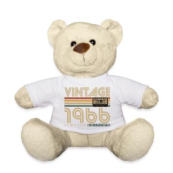 Vintage, 1966, Anniversaire, Vintage, Cadeau rétro - Nounours - blanc - Devant