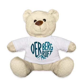 Der Berg ruft Herz Silhouetten Design - Teddy - Weiß - Vorne