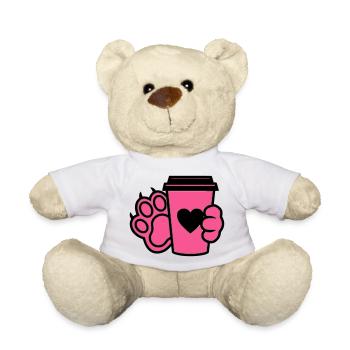 Hundepfote Kaffee Tasse Hunde Mama - Teddy - Weiß - Vorne