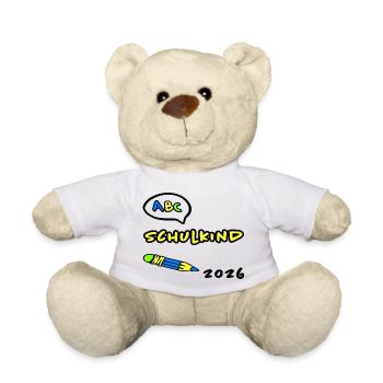 ABC Schulkind 2026 Einschulung - Teddy - Weiß - Vorne