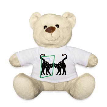 Spiegel das Kätzchen, Abstraktion - Teddy - Weiß - Vorne
