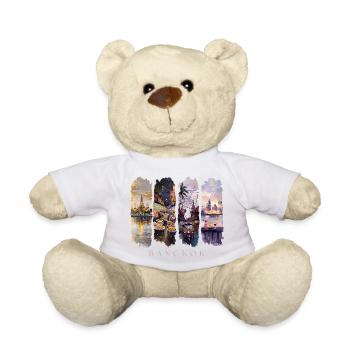 Design à Bangkok – Motif voyage en Thaïlande - Nounours - blanc - Devant