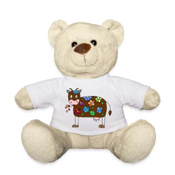 Cow - Teddy Bear - white - Front