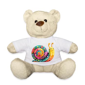 Colourful spiral - Teddy Bear - white - Front