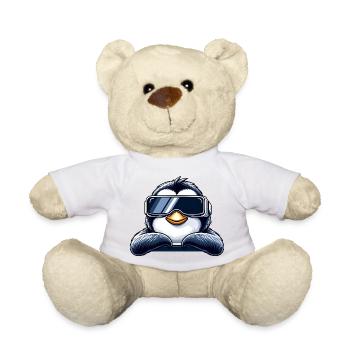Cool Penguin Cartoon Gamer VR Relaxation Relax - Teddy Bear - white - Front