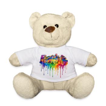 Bakersfield California Dripping Paint - Teddy Bear - white - Front