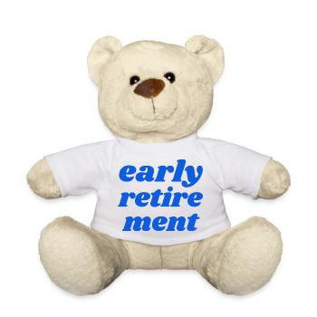 early retirement - Teddy Bear - white - Front
