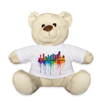 Miami, Floride, Art dégoulinant - Nounours - blanc - Devant
