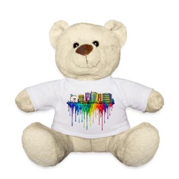 Oakland California Tropfende Kunst - Teddy - Weiß - Vorne