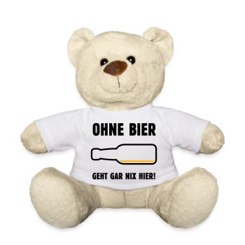 Ohne Bier Geht Gar Nix Hier! (Bierchen / POS 2C) - Teddy - Weiß - Vorne