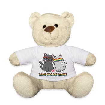 LGBTQ-Pride-Monat – Liebe kennt keine Grenzen - Teddy - Weiß - Vorne
