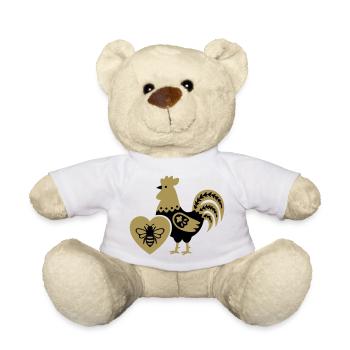  Hahn Biene Bauernhof Cottagecore Landleben - Teddy - Weiß - Vorne