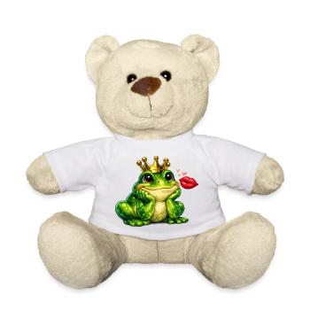 Kronfrosch-Kuss-Design - Teddy - Weiß - Vorne