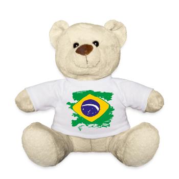 Brazil Flag - Teddy Bear - white - Front