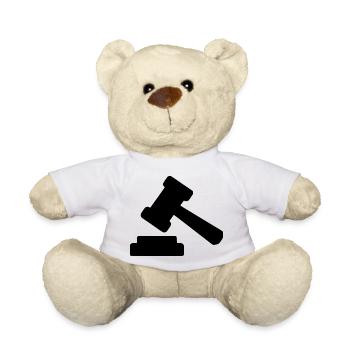 Law Lawyer Libra Lawyer Court Law - Teddy Bear - white - Front