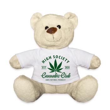 High Society Cannabis Club Logo - Nounours - blanc - Devant