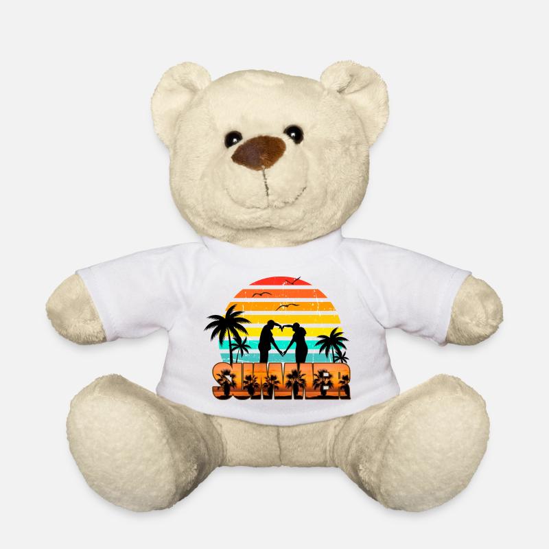 Romantic summer sunset - Teddy Bear - white