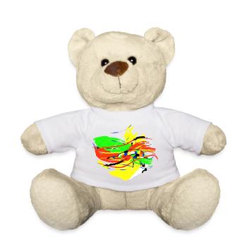 Yoga Pose - Child Asana - Abstract - Teddy Bear - white - Front