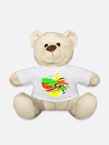Yoga Pose - Child Asana - Abstract - Teddy Bear - white