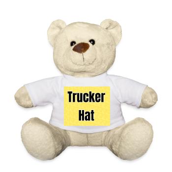Trucker Hat Textdruck Gelb - Teddy - Weiß - Vorne