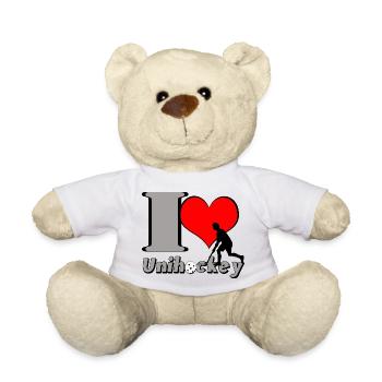 Floorball floorball i love - Teddy Bear - white - Front