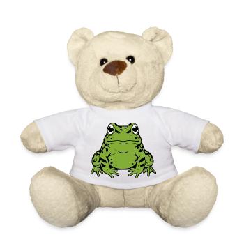 Green Frog Toad Gift Nature Lover - Teddy Bear - white - Front