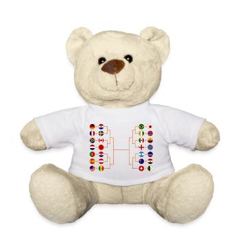 Global Flag Bracket - Teddy Bear - white - Front