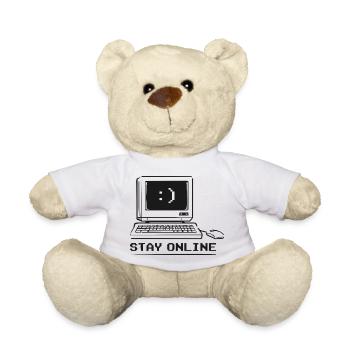 Stay Online Retro Computer - Teddy Bear - white - Front