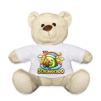  SCHLAFAVOCADO Müde Avocado Im Schlafanzug Mit - Teddy - Weiß - Vorne