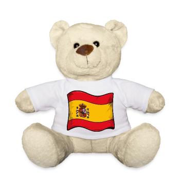 Style de dessin animé du drapeau espagnol - Nounours - blanc - Devant