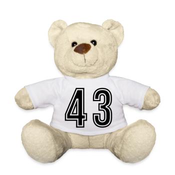 43 Number symbol - Teddy Bear - white - Front