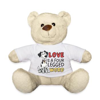 L’amour dalmate est un mot à quatre lettres - Nounours - blanc - Devant