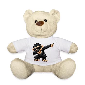 Dabbing Chimpanzee - Teddy Bear - white - Front
